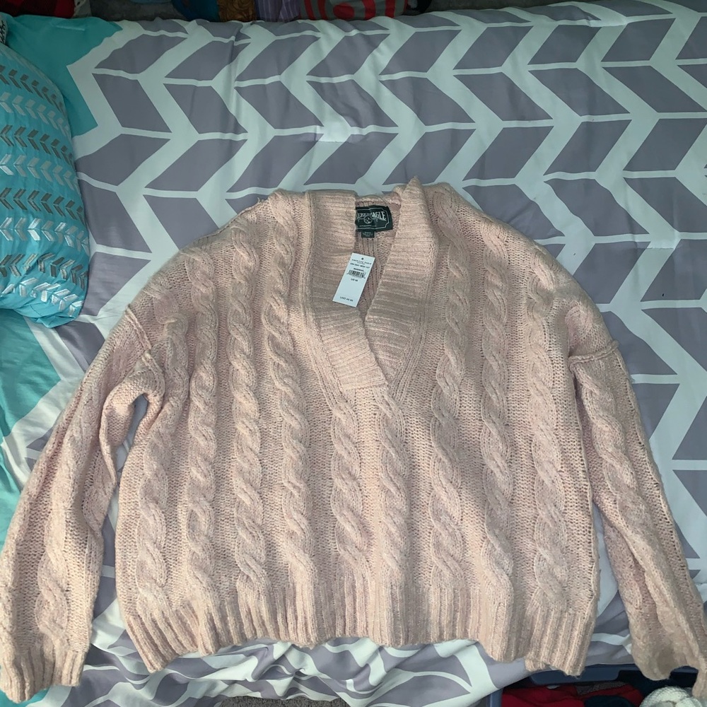 Light Pinkish Sweater with Hood